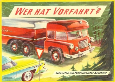 Spear & Söhne "Wer hat Vorfahrt?" 1957 Verkehrs-Brettspiel in Originalkarton (9107)